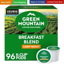 Breakfast Blend Single-Serve Keurig K-Cup Pods, Light Roast Coffee, 96 Count