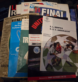 Selection of 10 Football Programmes Finals Friendlies European
