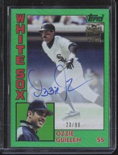 2025 Topps Archives Ozzie Guillen 1984 Fan Favorites Autographs Green Foil /99