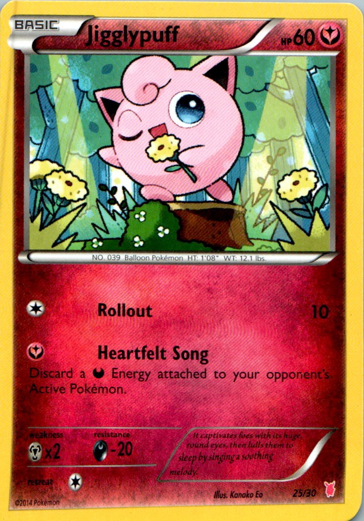 Jigglypuff (#25) 25/30 Common XY Trainer Kit: Bisharp & Wigglytuff Pokemon MP