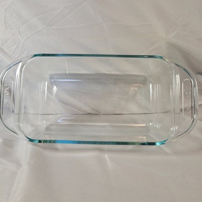 Vintage Pyrex Loaf Pan Baking Dish w/ Blue Sapphire Tint # 2213  Bread Pan! VGC