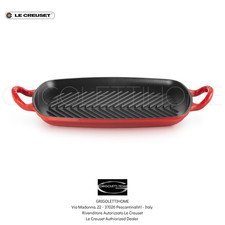 Evolution Rectangular Grill In Cast Iron 30X27 Cm - Cherry - Le Creuset