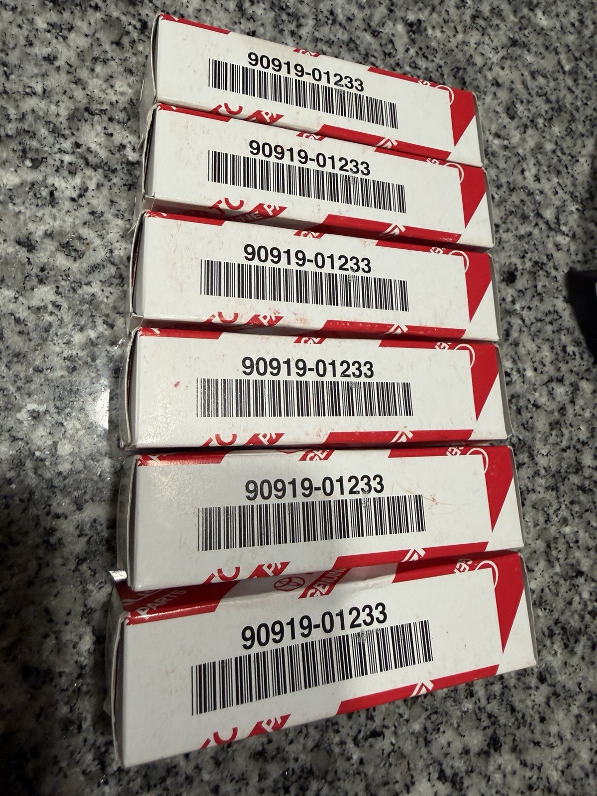 Genuine OEM Spark Plug 90919-01233 Set of 6 for Toyota Lexus