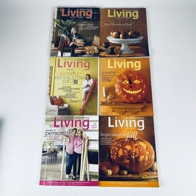 Martha Stewart Living Magazine Lot of 6 Sep-Oct 2007 2008 2010 Cards Newsletter