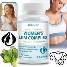 Women's DIM Complex Dong Quai + Vitamin D3 Hormone Balance Weight Support