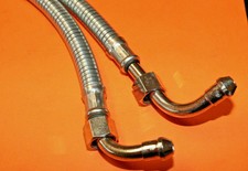 BSA ARMOURED OIL PIPE SET A7 A10 SWINGING ARM MODELS 42-8346 42-8347 UK MADE