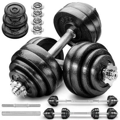 Hantelset Gusseisen 15 - 60 kg Kurzhanteln Langhantel Set Hantel Hantelscheiben