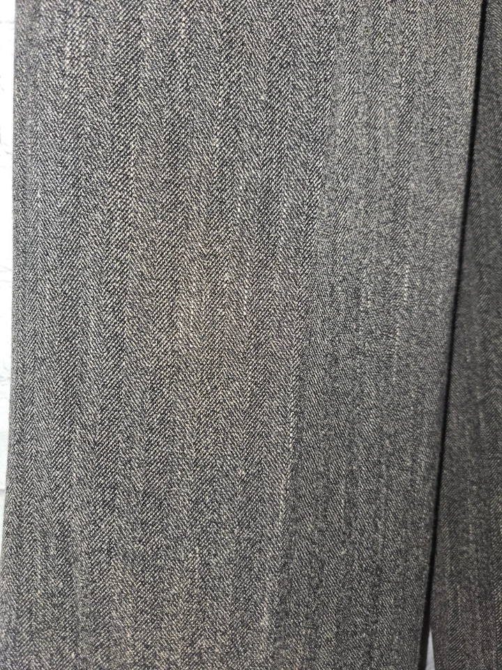 Pantalones De Colección Max Studio Pierna Ancha Espiga Tweed 10 Preppy Academia Oficina Foto 2 de 4