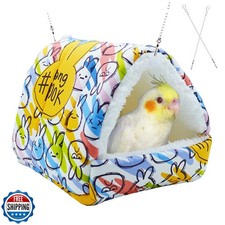SUSOO Plush Warm Bird Bed - Hanging Bird Nest Snuggle Velvet Shed