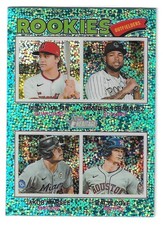 2026 Topps Heritage Chrome Aqua Sparkle Refract - 2026 Rookie Outfielders  #392