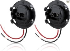 1 Pair 3.94 / 10cm H7 Bulb Socket Retainer Holder Adapters with Wire Pigtails