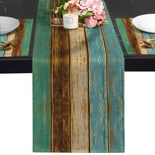 Farmhouse Table Runners 72 Inches Long Wood Grain Spring Table Runner Old Barn W