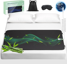 Grounding Mat for Bed with Leather, Improve Sleep, Relieve Stress  Pain, Anti-S