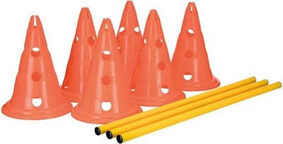 Trixie 32091 Dog Activity Hindernisse, 3 St., ø 23 × 30 cm/78 cm, orange/gelb