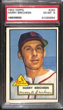 1952 Topps #263 HARRY BRECHEEN PSA 6 EX-MT 01365884 
