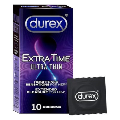 Durex Extra Time Ultra Thin Condom 10 Count (Pack of 3) Free Shipping