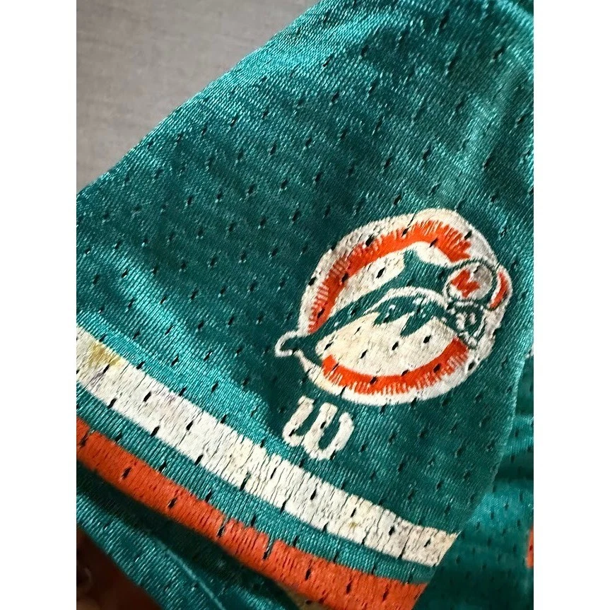 Vintage Miami Dolphins Marino Jersey Boys 4T NFL Wilson Football Toddler Blue - Image 3 of 4