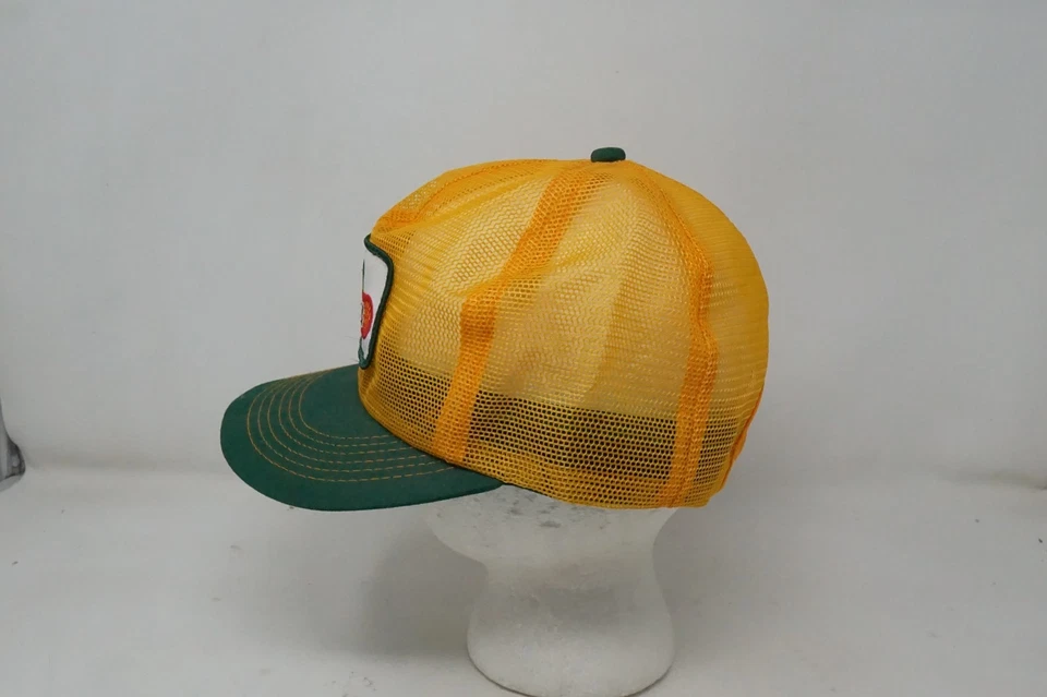 VINTAGE DeKalb Hat K Brand Full Mesh Snap Back Trucker Cap Logo Patch USA Made - Image 3 of 4