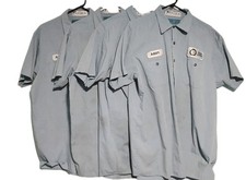 Lot Of 4, Short Sleeve Blue, XLTall, Uniform Work Shirts Short Sleeve
