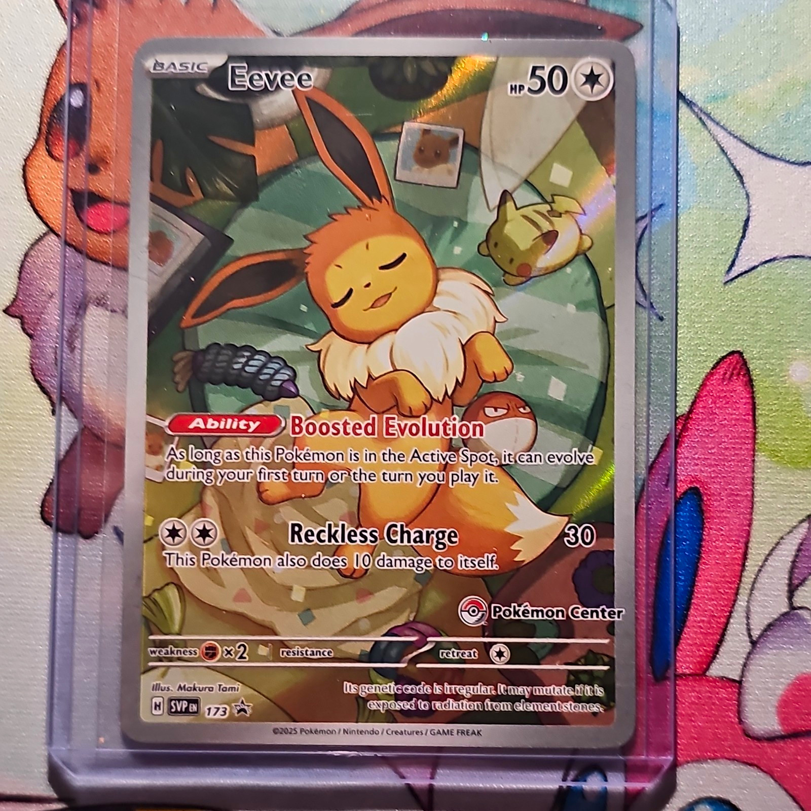 Pokemon TCG Eevee SVP 173 Pokemon Center Exclusive Promo Holo English 2025