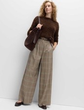 Marks & Spencer Womens Brown Mix Checked Culotte Trousers - M&S