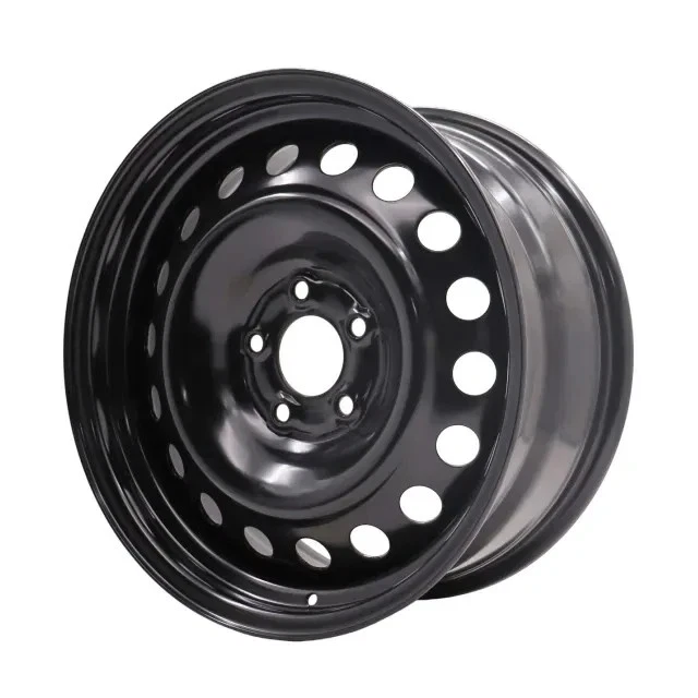 14x7 Satin Black Early Holden Steel Wheel