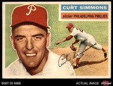1956 Topps #290 Curt Simmons Phillies 6.5 - EX/MT+