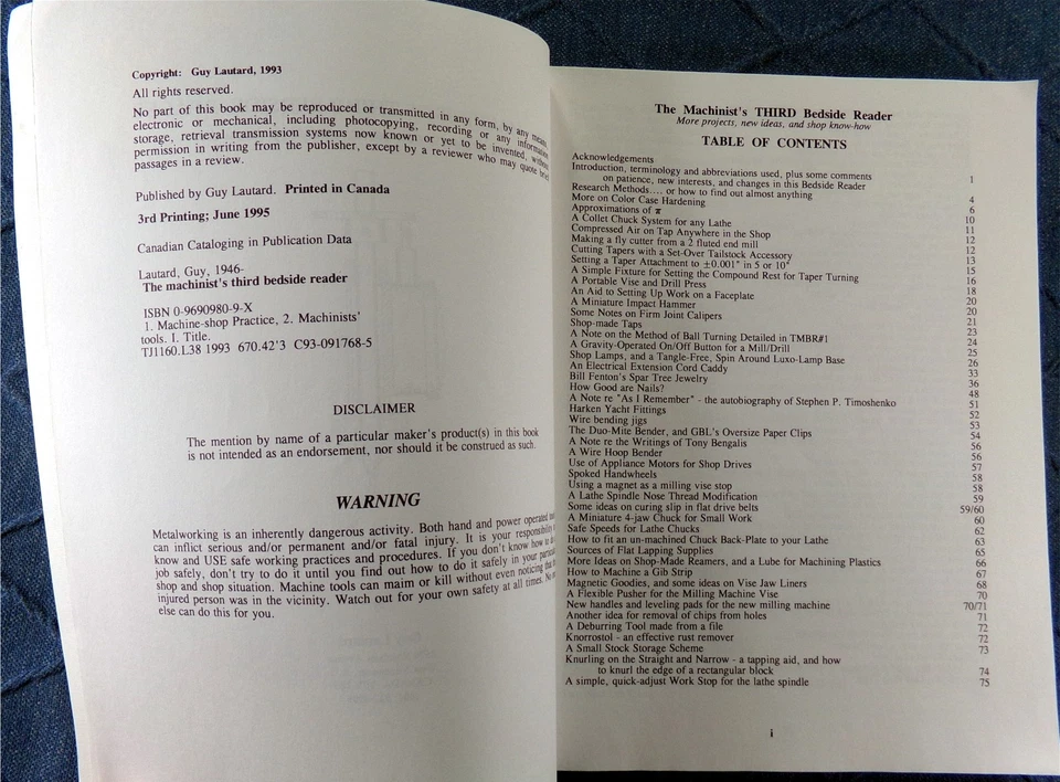 Machinist's Third Bedside Reader: Guy Lautard, 1995 3rd, Projects Ideas Know-How - Image 3 of 4