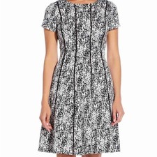 Adrianna Papell Black and White Dress