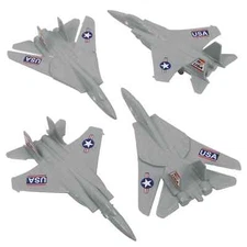 TimMee Processed Plastic F-14 F-15 Gray Fighter Jets Tim Mee Army Men Planes