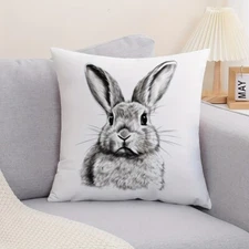1 Piece Easter Soft Plush Bunny Pillow Cover Living Room Sofa Decoration