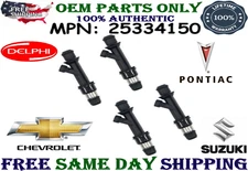 4Pcs 2004, 2005 Chevrolet Chevy Aveo Delphi Genuine Flow Matched Fuel Injectors
