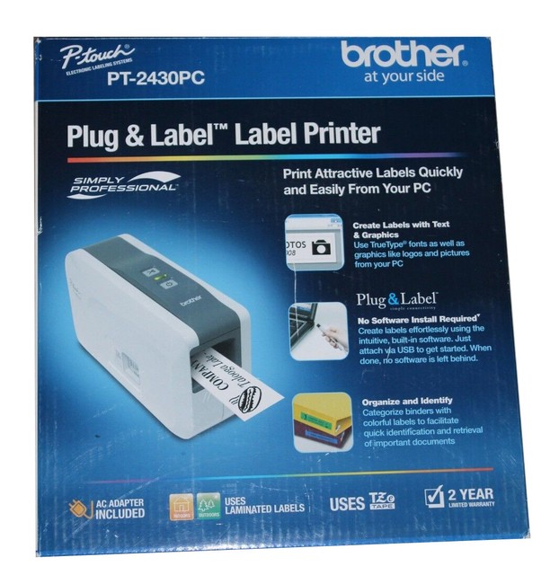 Brand New Brother PC-Connectable Label Maker with Auto Cutter - PT-2430PC | eBay