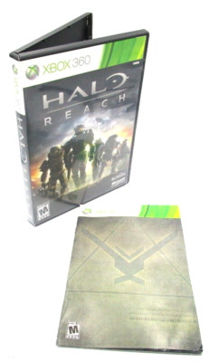Microsoft XBox 360 HALO Reach EMPTY Black Case w/ Manual
