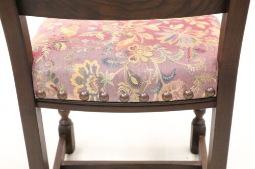 6 Old Charm Dining Chairs Tudor Brown Studded Upholstery FREE UK Delivery - Picture 11 of 19