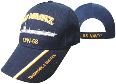 USS NIMITZ CVN-68 US NAVY SHIP HAT (OFFICIALLY LICENSED BY THE US NAVY)