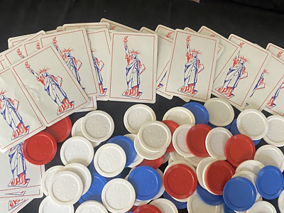 VINTAGE PATRIOTIC PLAYING CARDS Statue of Liberty Playing Cards