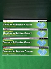 4 Pack Extra Strength Zinc-Free Denture Adhesive Cream 2.4 Oz Each