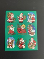 One Sheet Vintage Stickers Christmas American Greetings 9 stickers