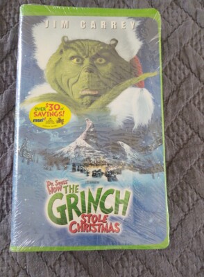 Dr. Seuss  How The Grinch Stole Christmas VHS Tape NIB Clamshell Jim Carrey