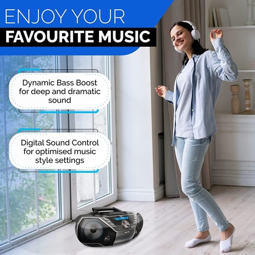 Philips Portable Cassette CD Player Boombox Bluetooth. Radio/USB / MP3/ AUX - Picture 5 of 5