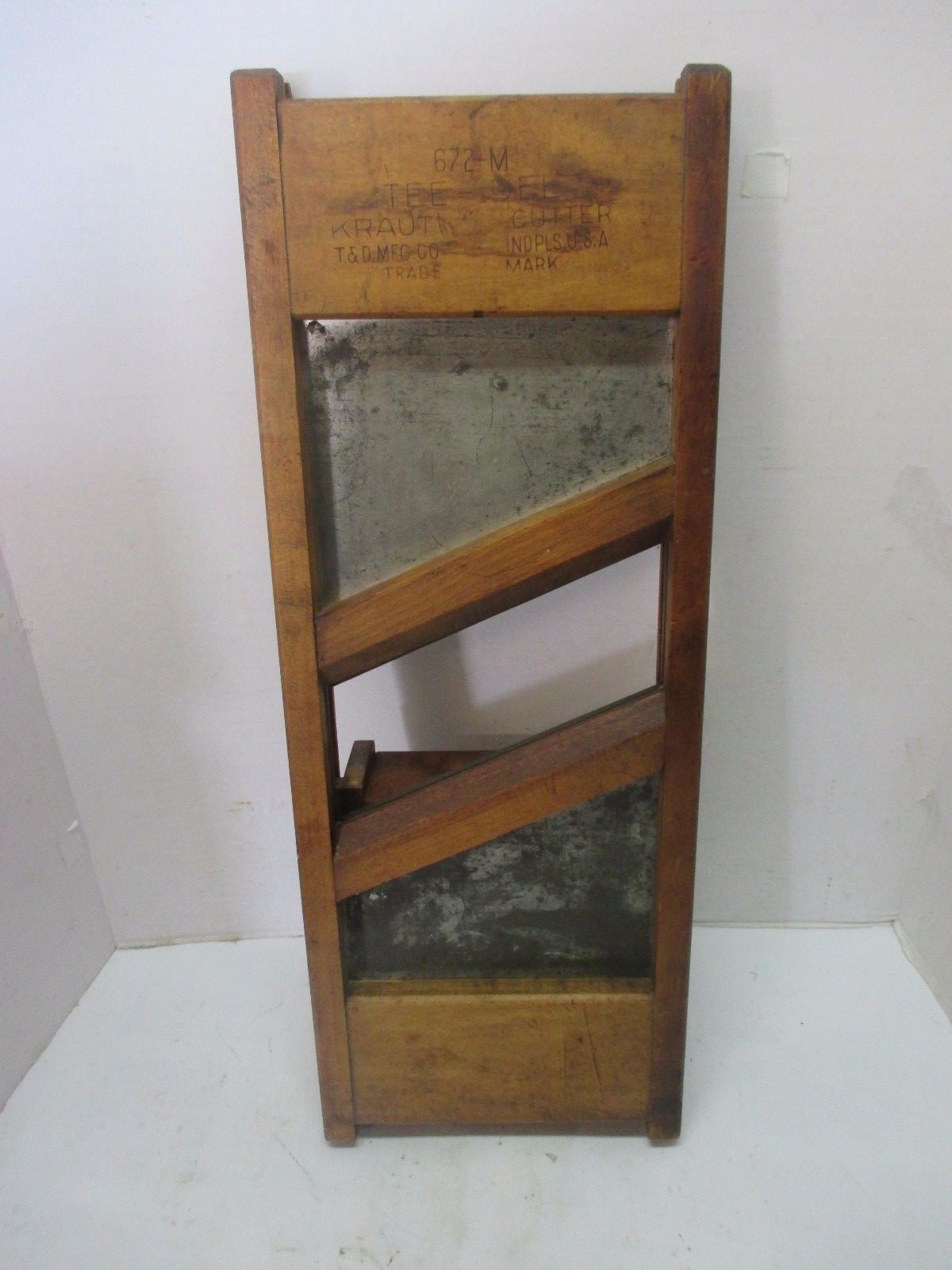 Vintage TeeDee Wooden Kraut Cutter T & D Mfg. Co. Cabbage Coleslaw