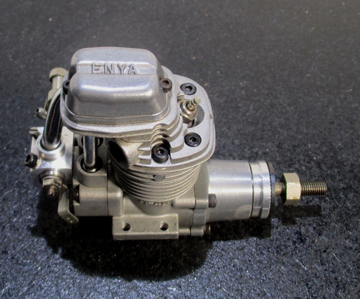 Enya 41-4C 6.64cc 4 stroke glow engine with muffler, used for R/C