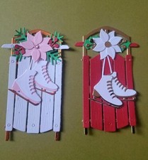 1 Christmas Sled Cardstock Die Cuts For Scrapbooking, Card Making See Pics