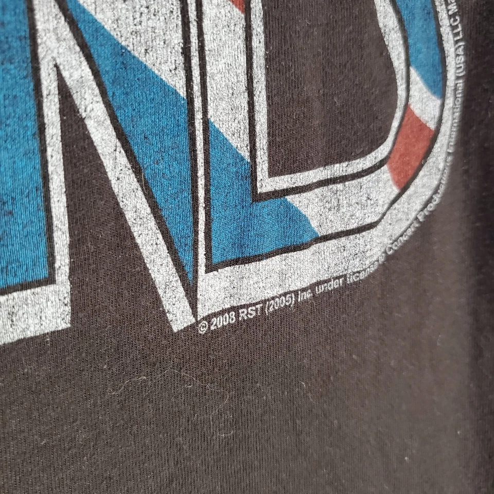 Женская футболка The Rolling Stones Junk Food средний размер черная с принтом с британским флагом - Изображение 4 из 4