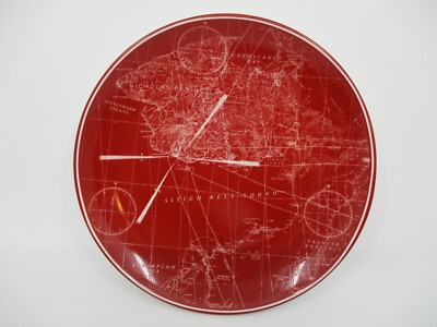 CASKATA CHART DUE NORTH POLE RED CANAPE / BREAD PLATE - 6 1/4''  0609B