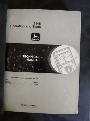 John Deere 244E Operation And Test Technical Manual