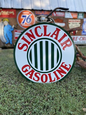 Antique Vintage Old Style Sinclair Gasoline Service Station Garage Sign