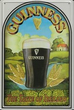 GUINNESS TASTE OF IRELAND RETRO EMBOSSED / 3D TIN SIGN (20x30cm)
