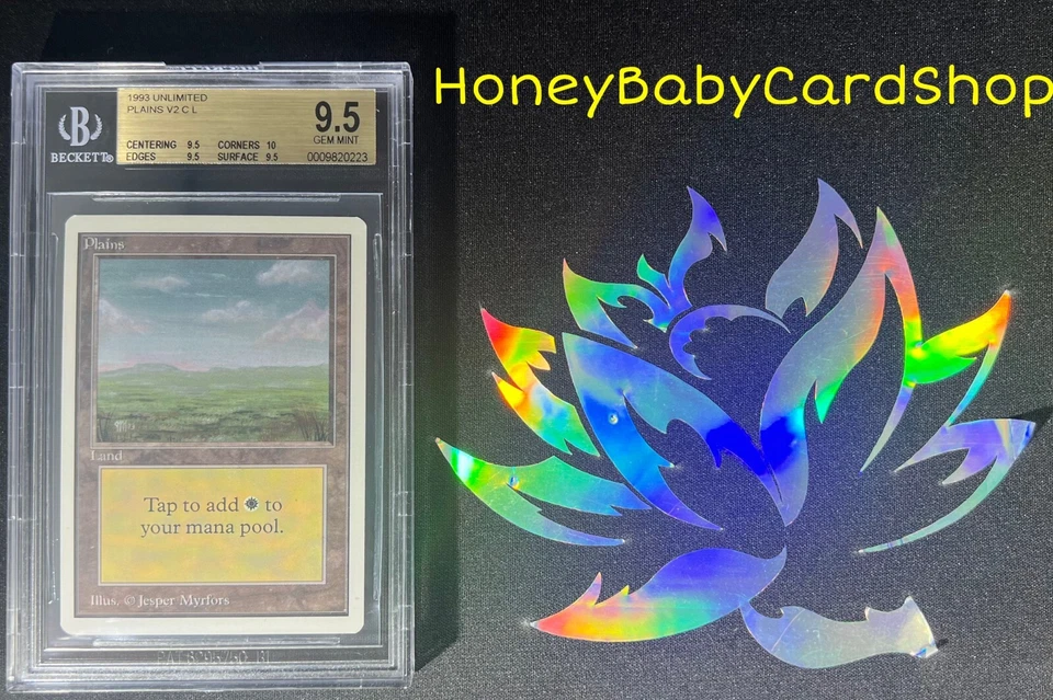MTG Unlimited Edition 1993 Plains (C) BGS 9.5Q+ (TRUE QUAD+) GEM MINT 93/94 - Image 4 of 4